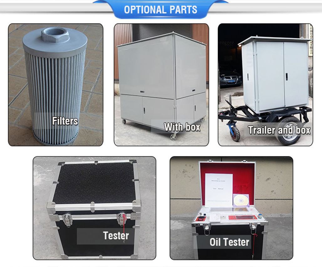 optional parts of insulation oil regenaration